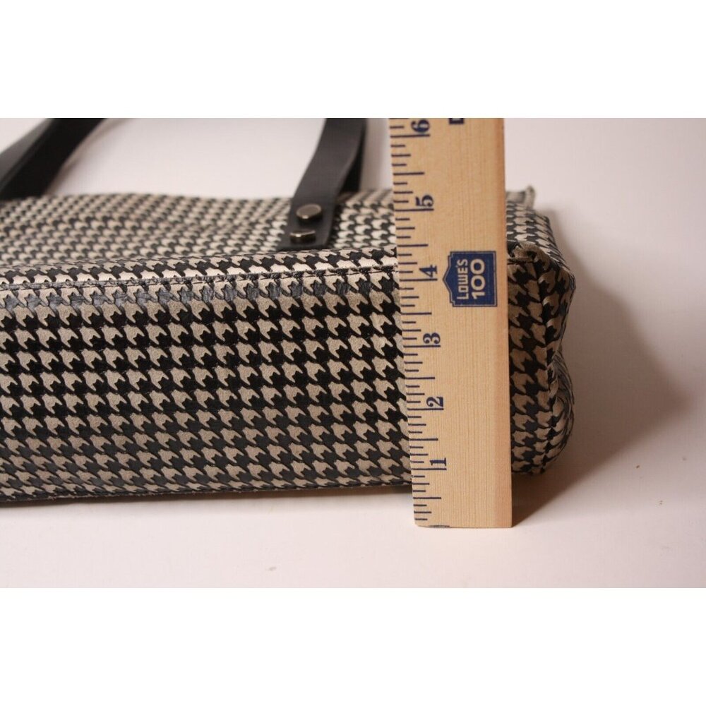 Daniella Lehavi Italian Leather Handbag in Black & White Houndstooth Pattern - Picture 7 of 10